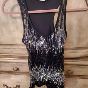 Sequined tank top. Like new.